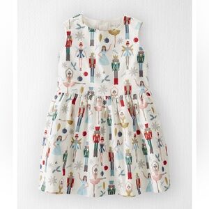 Holiday organic cotton pleated dress